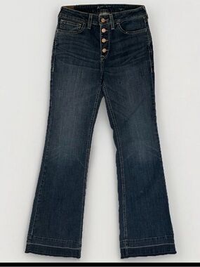 Ariat Women's W29 L34 High Rise Slim
- Wide Leg Jeans - Button Fly- Raw Hem